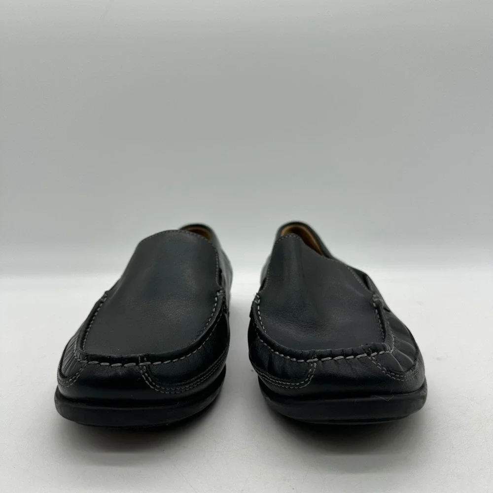 Johnston & Murphy 28-3981 Boys Size 4M Locklin Venetian Black Leather Loafers